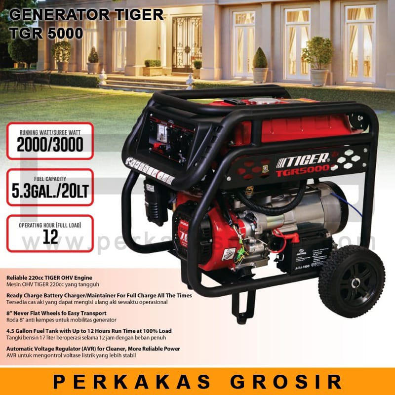 Generator TIGER TGR-5000 Mesin Genset TGR5000 TIGER