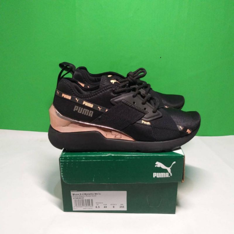 PUMA MUSE SATIN X2 BLACK GOLD
