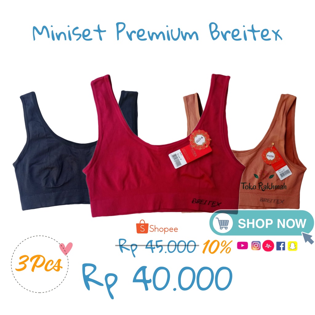 Miniset Wanita Premium 3pcs / Miniset Breitex - Toko Rakhmah