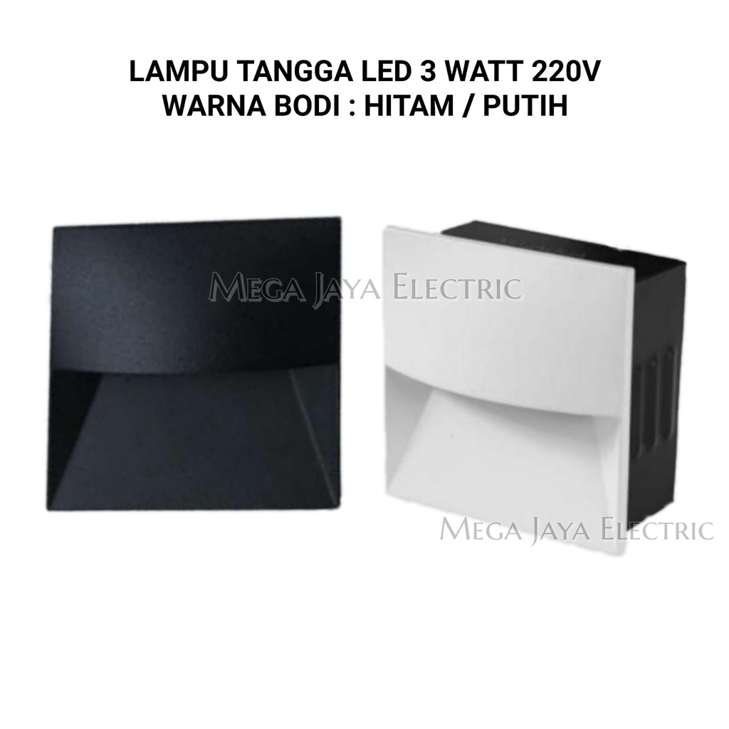 LAMPU DINDING TANGGA LED 3 WATT 220V SEGI / OUTDOOR INDOOR 3 WAT 220V