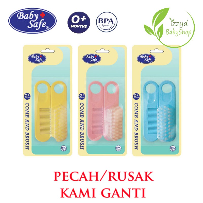 Reliable sisir fantasi / gunting double kuku / Lynea Baby Safe BD195 Comb And Brush / Sisir Dan Sikat Bayi