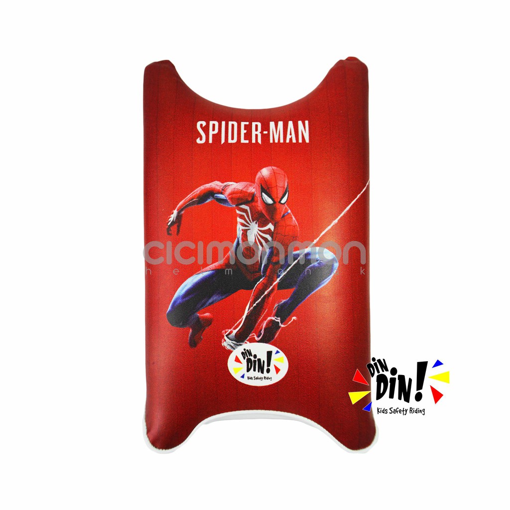 Dindin Kids Sadel Jok Motor Portabel Kursi Boncengan Depan Untuk Anak Motif Spiderman Print