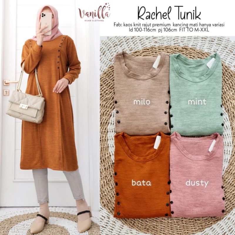 Rachel Tunik - Tunik Knit Rajut Premium LD100+ Melar / 265