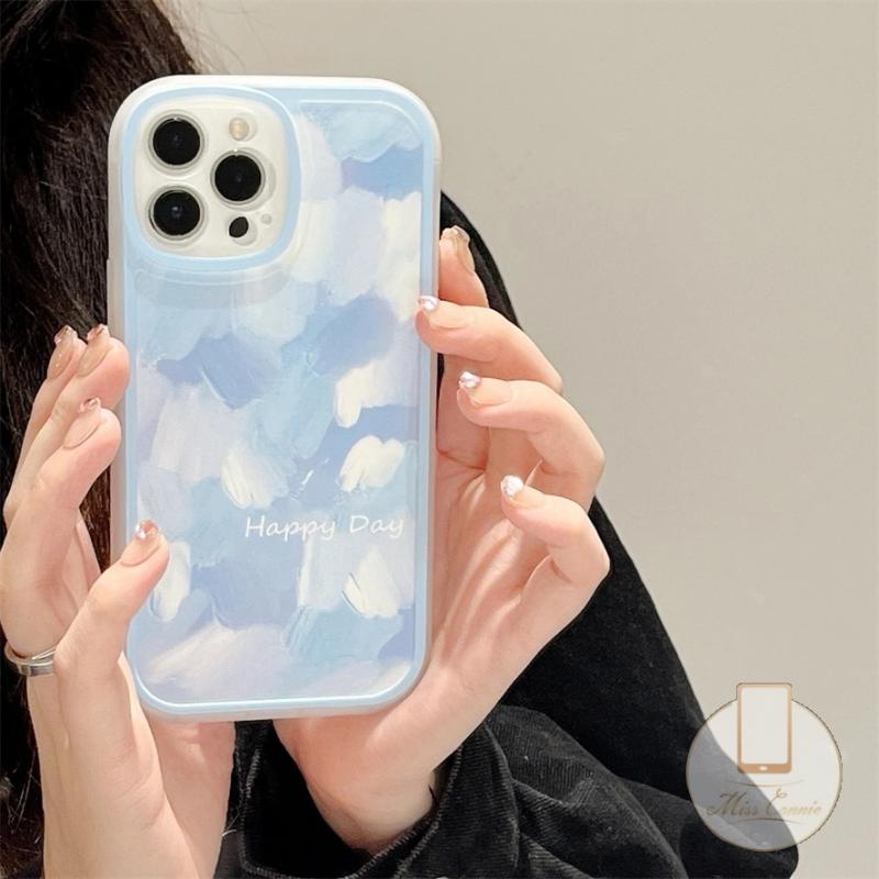 Redmi Note 10Pro 91 11s 10s 8 9s 9Pro Note 10 Pro Max Plus Redmi 12C A1 10 9C 10C 9A 9T 9 9C NFC POCO F4 M3 X3 Pro X3 NFC K40s Ins Simple Tinta Biru Lukisan Case Sarung TPU Lembut
