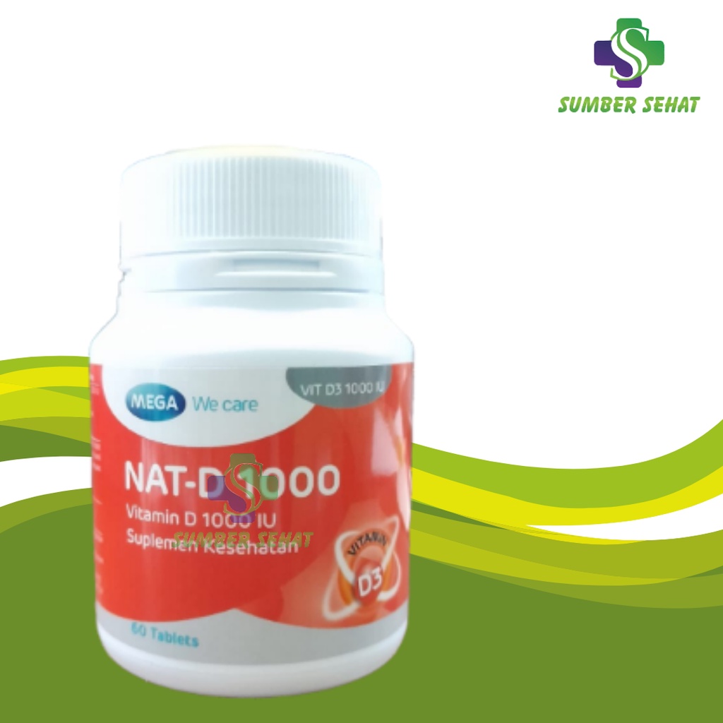 MEGA WE CARE NAT D 1000 IU BOTOL 60 TABLET