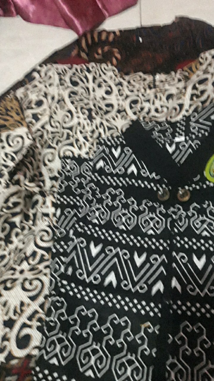 Tey-17 Batik Wanita Asj Sa Hrb026 Kenongo Kemeja Tosca Pendek