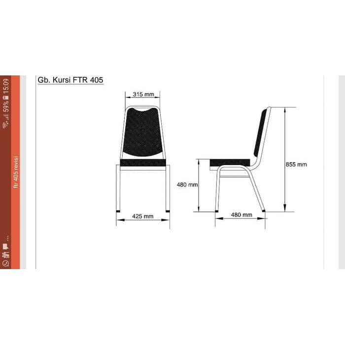 Spesifikasi Kursi  Futura Ftr 405 KURSIKO
