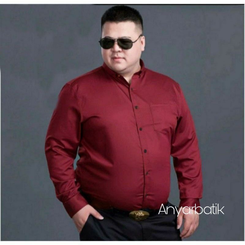 BAJU PRIA KEMEJA POLOS HARGA MURAH UKURAN JUMBO M L XL XXL XXXL