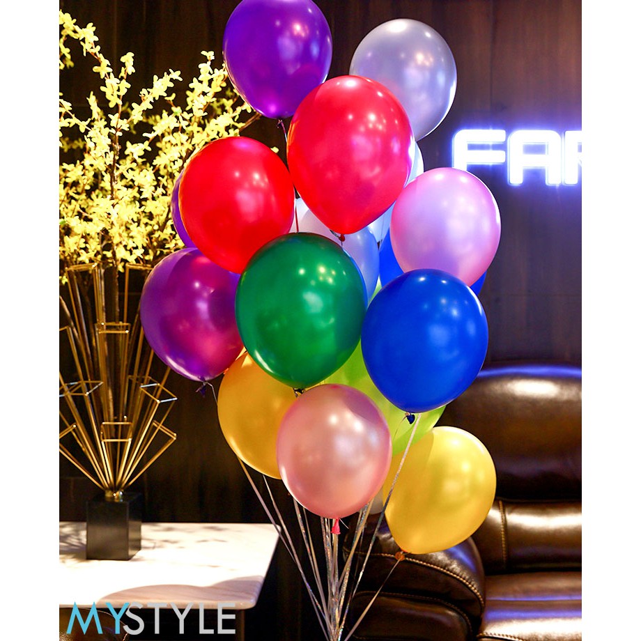 BALON LATEX METALIK M320 (1 PACK = 100 PCS) BALON PESTA ULANG TAHUN SUPER TEBAL