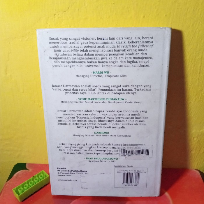 buku bisnis sustainable growth oleh Andrias Harefa hard cover 141 hal