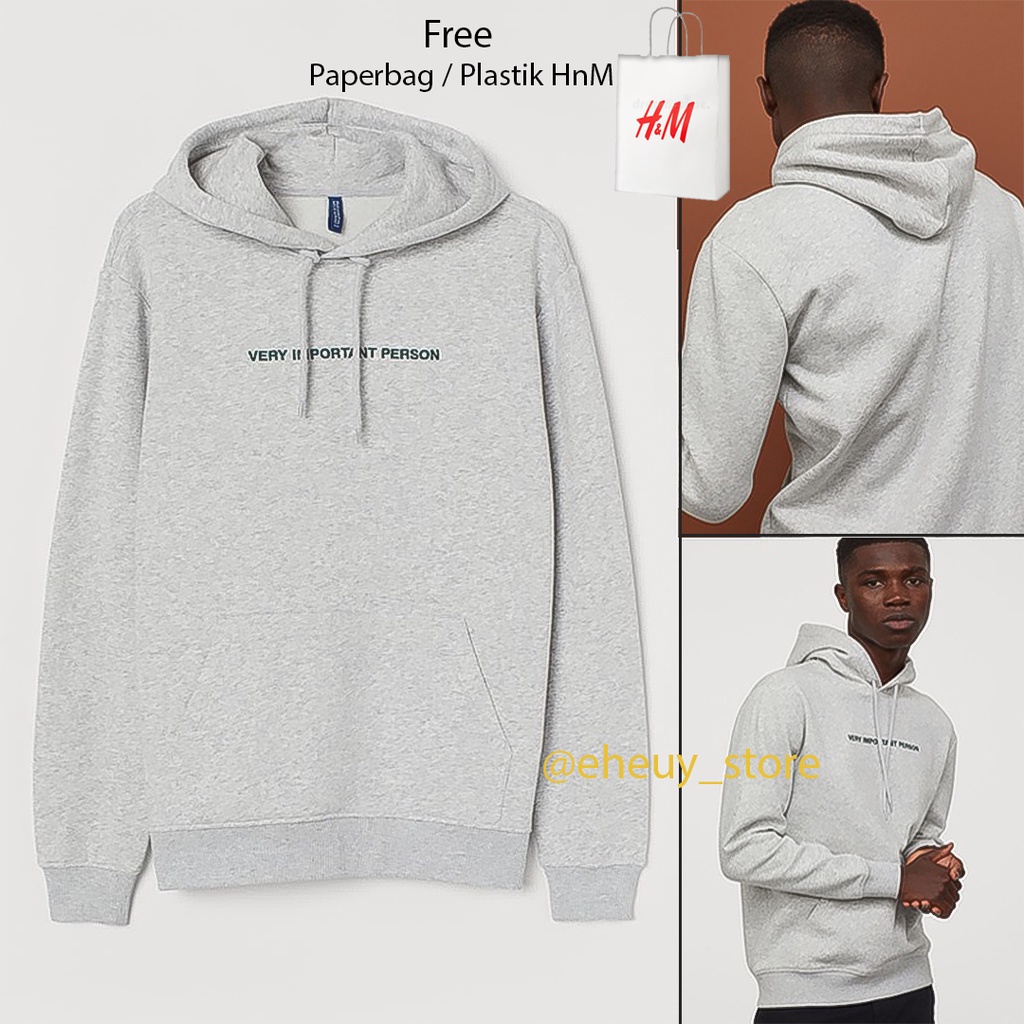 Hoodie H&amp;M Very Important Grey Sweater HnM Very important abu abu