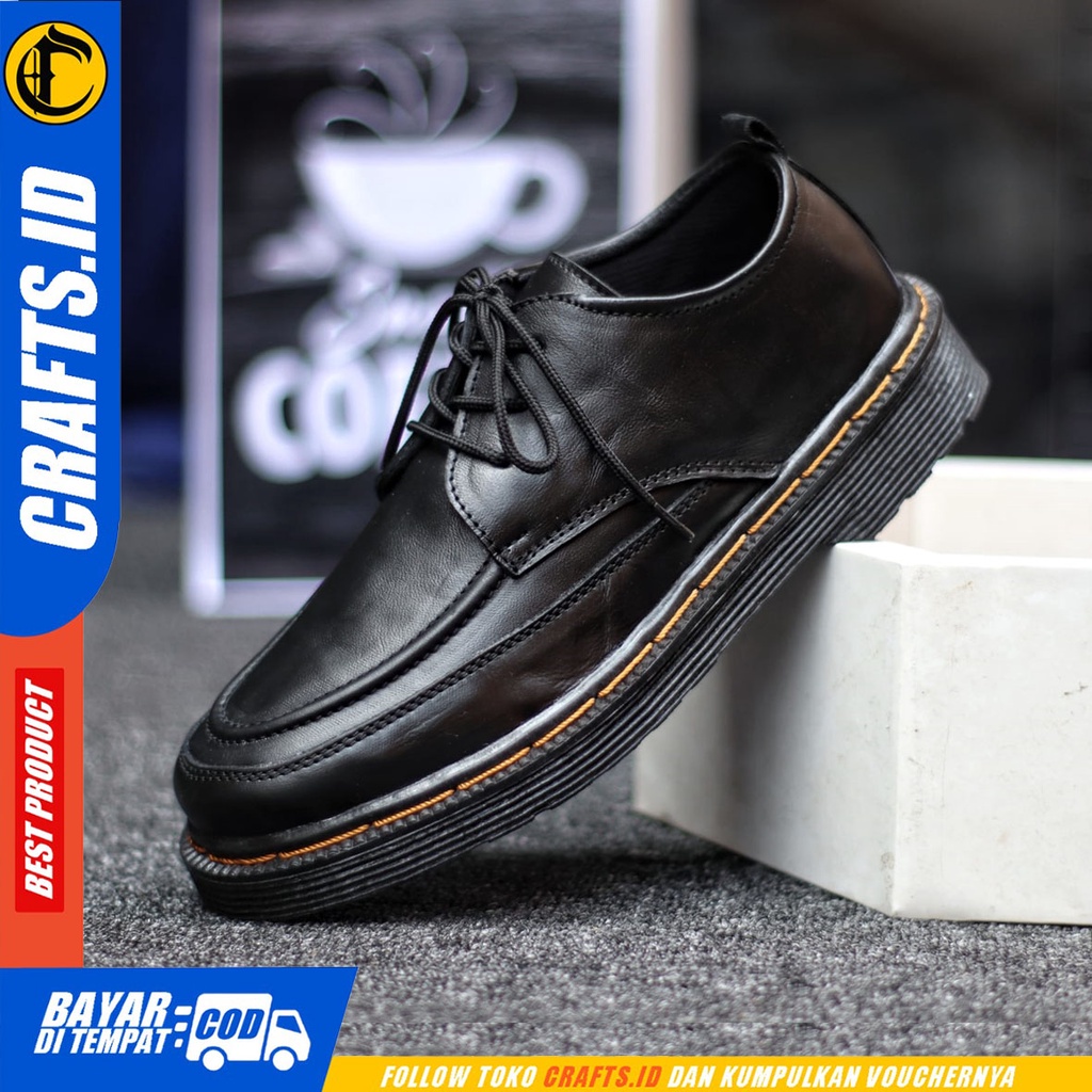 CRAFTS Roekawa - Sepatu Formal Pria Pantofel Kulit Asli