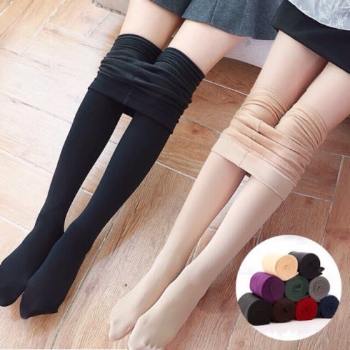 PH-27 velvet celana legging winter 200g tebal musim dingin full kaki hitam cream kulit thermal