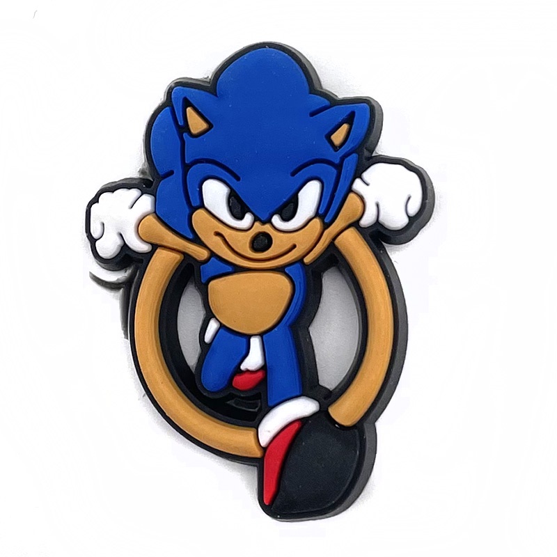 Sonic the Hedgehog Jibbitz Crocs wanita charms sendal PVC pin Aksesoris DIY permainan Bahan Untuk Dekorasi Sepatu Hadiah pria