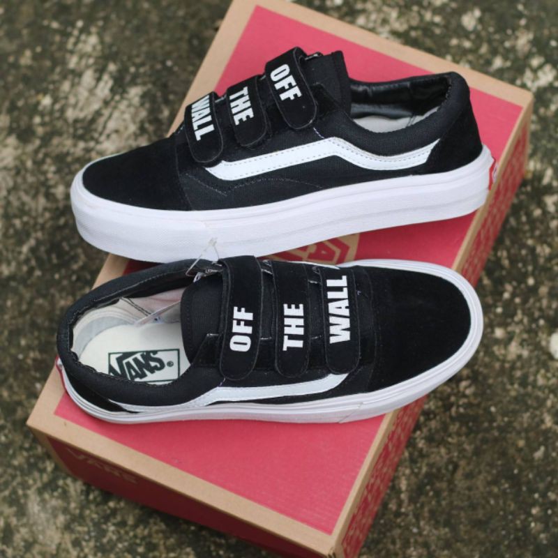 Sepatu Kets Vans Oldskool Velcro.Ukuran 36-43. Grade ori