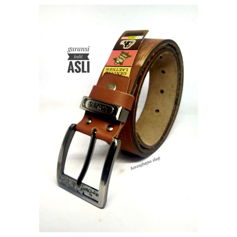 Ikat pinggang sabuk belt gesper pria kulit garansi full kulit asli