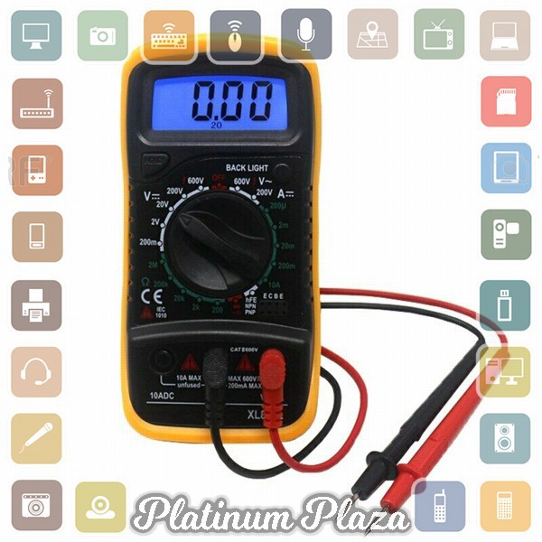 Junejour Mini Digital Multimeter AC/DC Voltage Tester - XL830L - Black`2QM5DE-