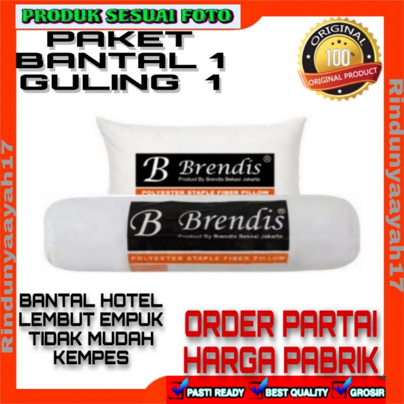 Bantal dan guling brendis 1 set ( bantal &amp; guling)