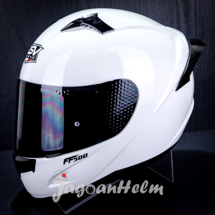 Rsv Helm Solid Ff500 Glossy White Ff 500 Fullface Termurah