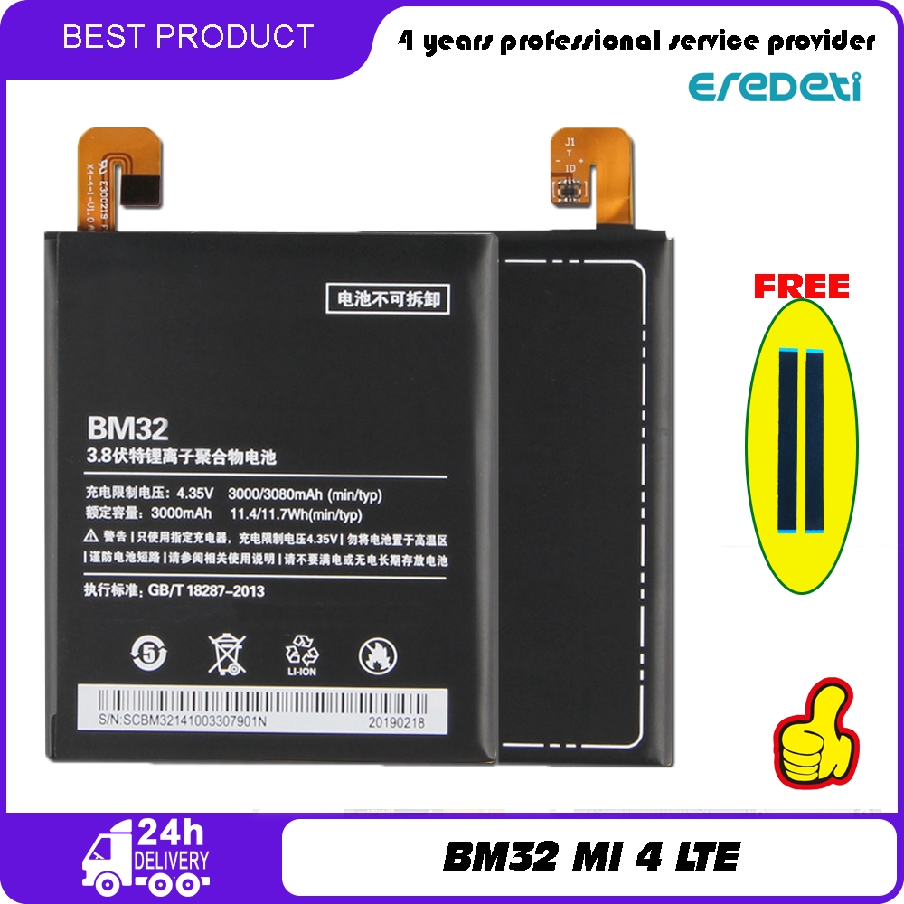 Battery Baterai Battere Xiaomi Mi 4 Lte Mi4 Lte Bm32 Bm 32 Original Kd 001263 Shopee Indonesia