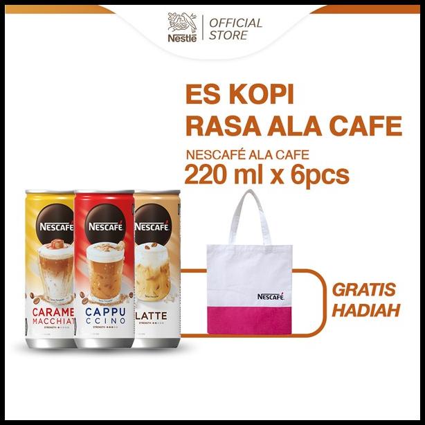 

Nescafe Kopi Minuman Kaleng Ala Cafe 220Ml X 6Pcs Gratis Tote Bag