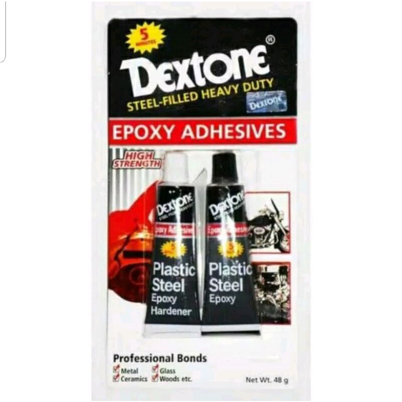 

lem epoxy plastic plastik steel 5menit dextone