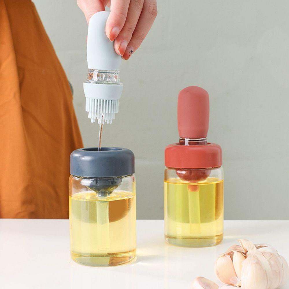 [Elegan] Botol Minyak Panggangan Kue Kering Portable Dengan Kuas Gadget Dapur Baking Oil Brush