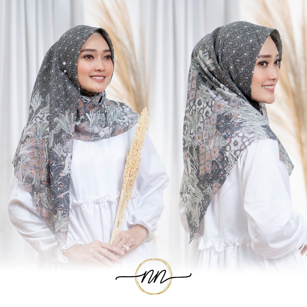 Hijab Motif Termurah, Kerudung Segi Empat, By Allysa Bahan  