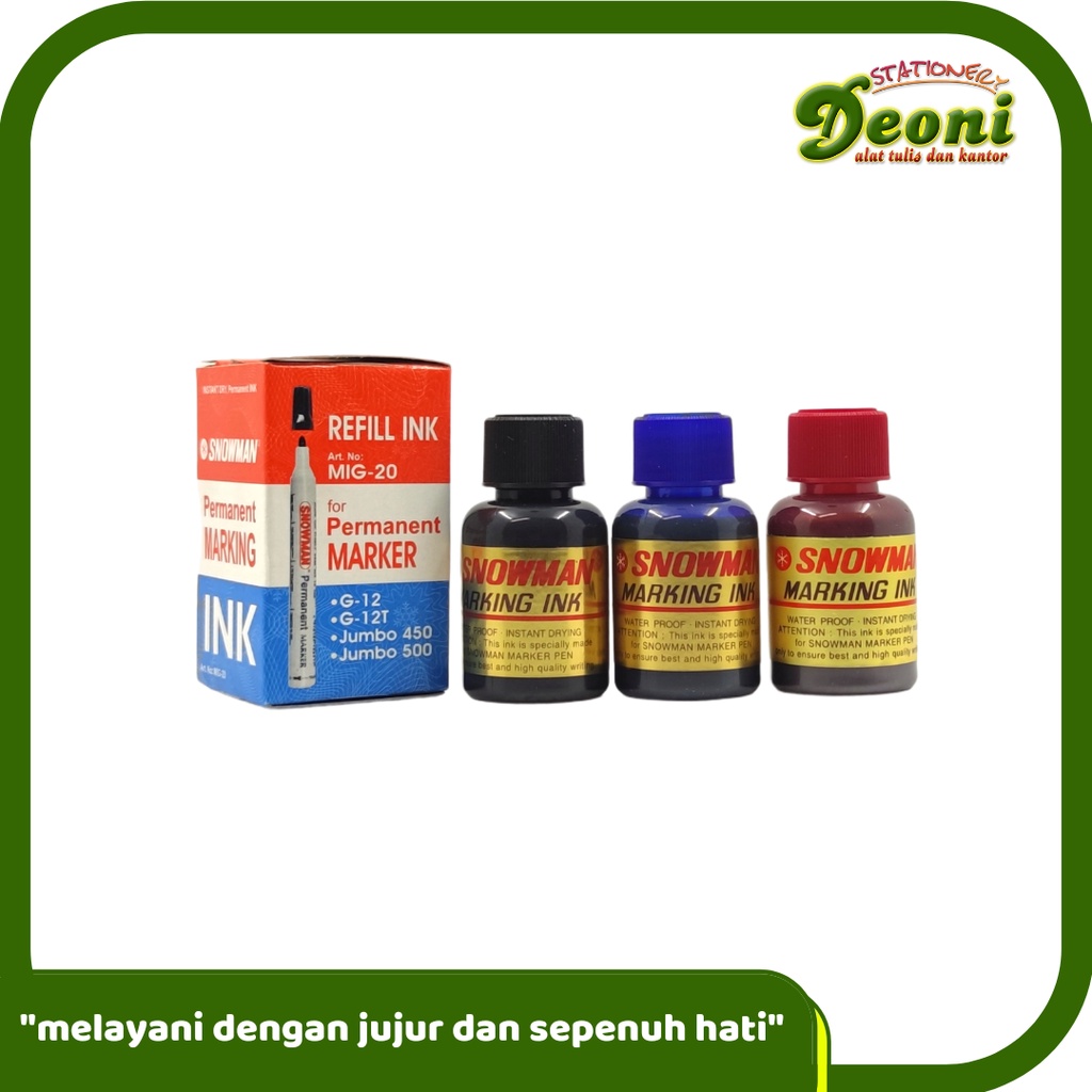

SNOWMAN MIG 20 Refill Permanent Marking Ink Tinta isi Ulang