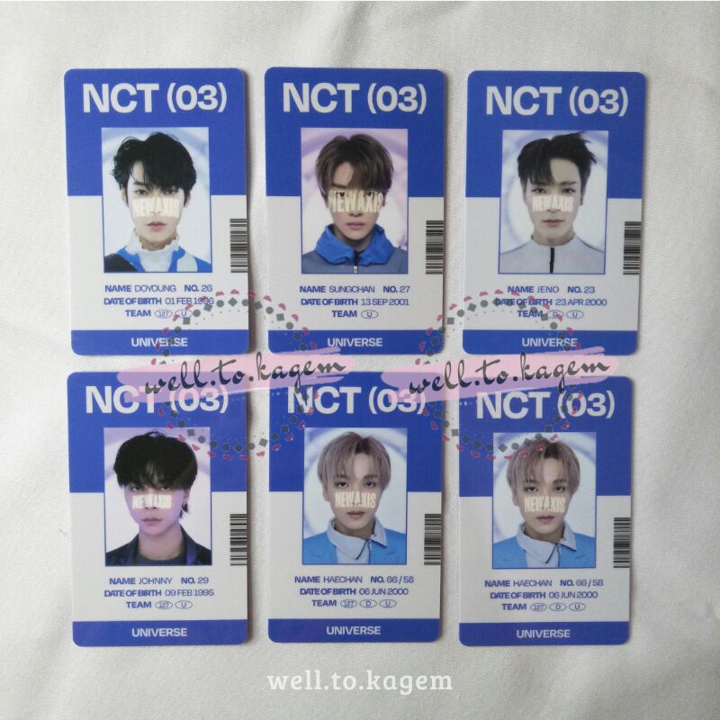 id card universe nct jeno doyoung haechan sungchan johnny NCT 2021