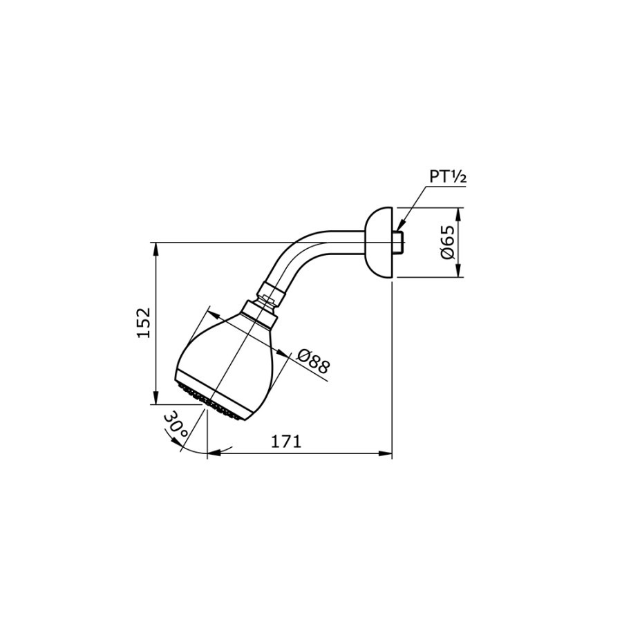 TOTO wall shower tanam type TX466S ORIGINAL
