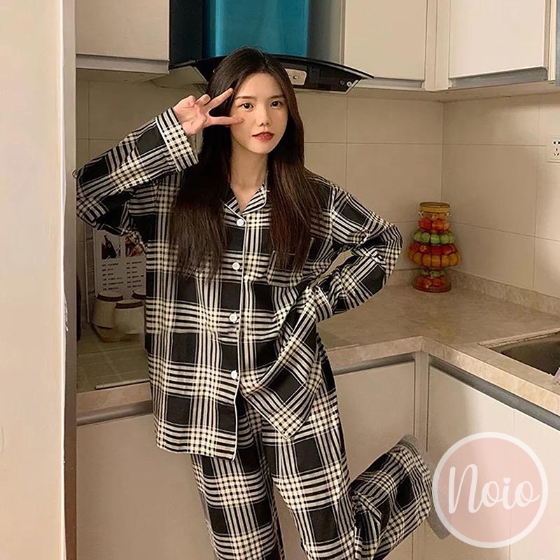 BAJU TIDUR WANITA LENGAN PENDEK SHORT SLEEVE ICONIC BRANDED TERKENAL SQUARE PIYAMA WANITA DEWASA IMPORT ONE SET - MIX BRND-4