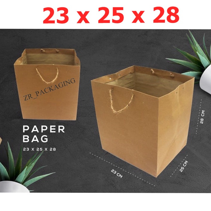 Paper bag tempat kotak nasi/paer bag coklat/paper bag kotak/paper bag souvenir/paper bag polos/paper