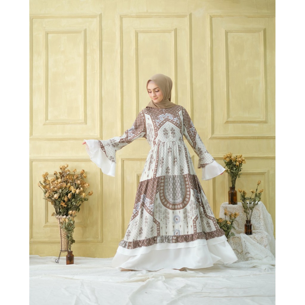 Laluna Dress | White | Putih Tulang | Maxmara Lux | Dress Kondangan Pesta | Casual Dress