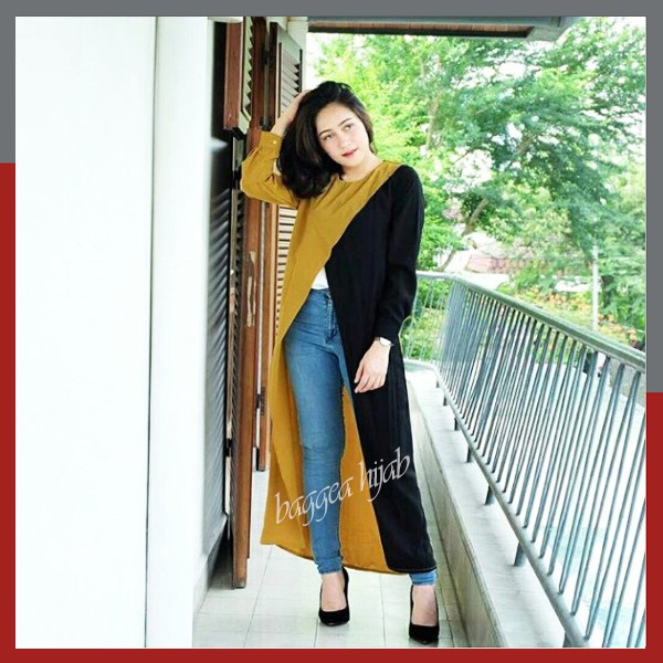 Dress Wanita Muslim Long Dress Dress Muslim Baju Muslim Wanita Baju Kekinian Kode LT00678