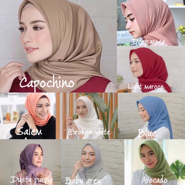  HIJAB POLYCOTTON BELLA SQUARE PART 1 Shopee Indonesia