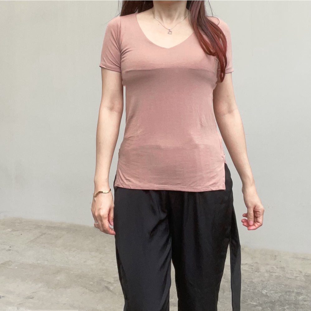 SL320 - Atasan Kaos Stretch Wanita Atasan Homey