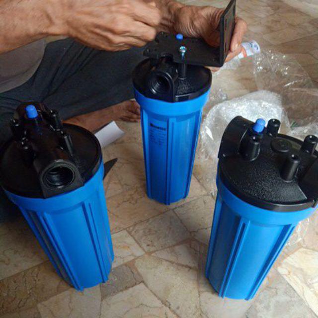 Paket Gm 3 Filter Air Zat Besi Siap Pakai (blue 10 Drat 3/4 Spg)