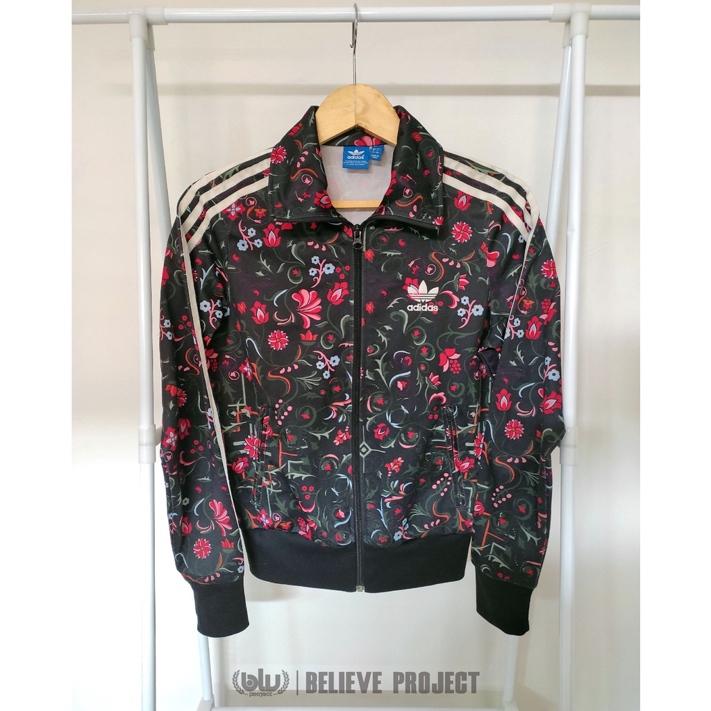 Jaket Tracktop Adidas Floral Print Firebird Original