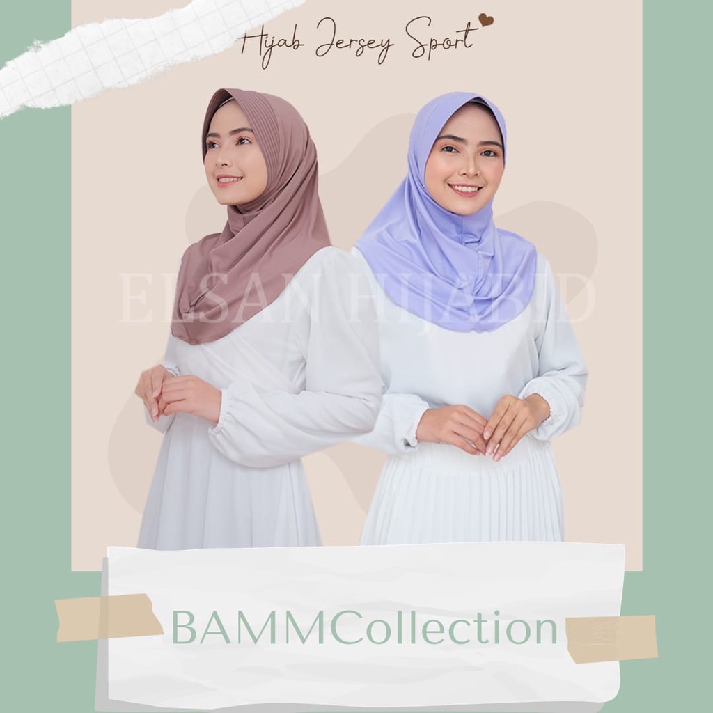 BERGO SPORT HIJAB JERSEY KHIMAR INSTANT GRADE A MENUTUP DADA