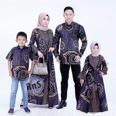 Coupel Gamis Famili Batik Keluarga ,sarimbit Ibu Ayah Dan Anak,baju Couple Batik Murah Seragam