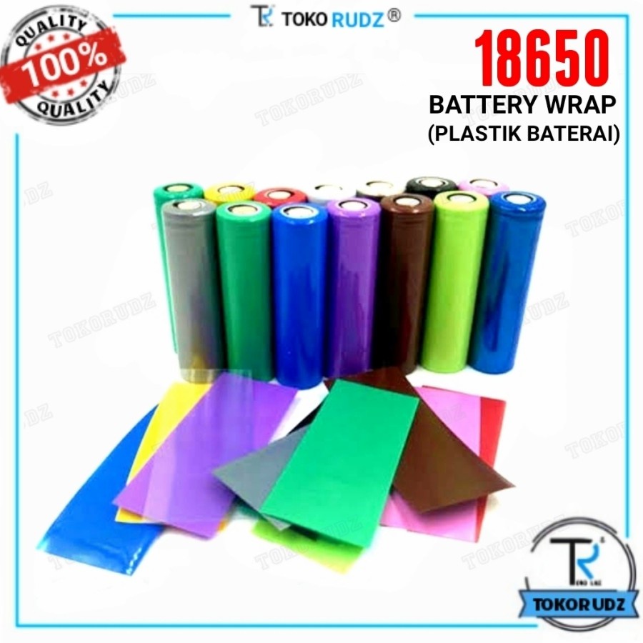 Battery Wrap Batre 18650 Sleeve PVC Plastik Cover Pelindung Baterai