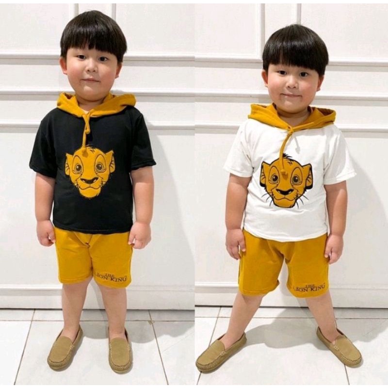 Set Hoodie | Setelan Hoodie Lion King Anak 1-5 Tahun| Setelan Terbaru Hoodie Anak Laki-laki Dan Perempuan Terlaris