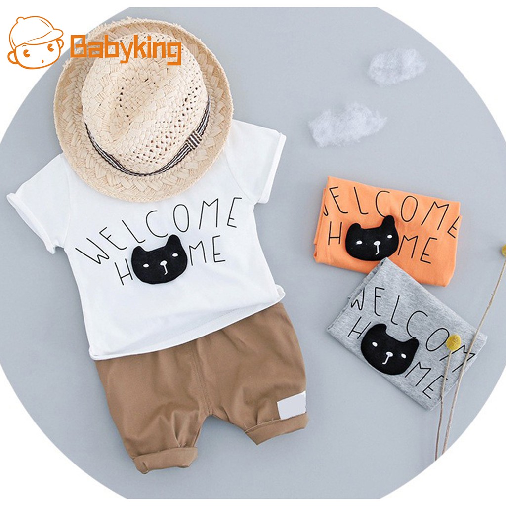 Babyking Setelan Kaos T Shirt Bayi Laki Laki Lengan Pendek