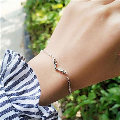 Gelang Wanita Model Korea Simple Clover Kristal untuk Hadiah-#2