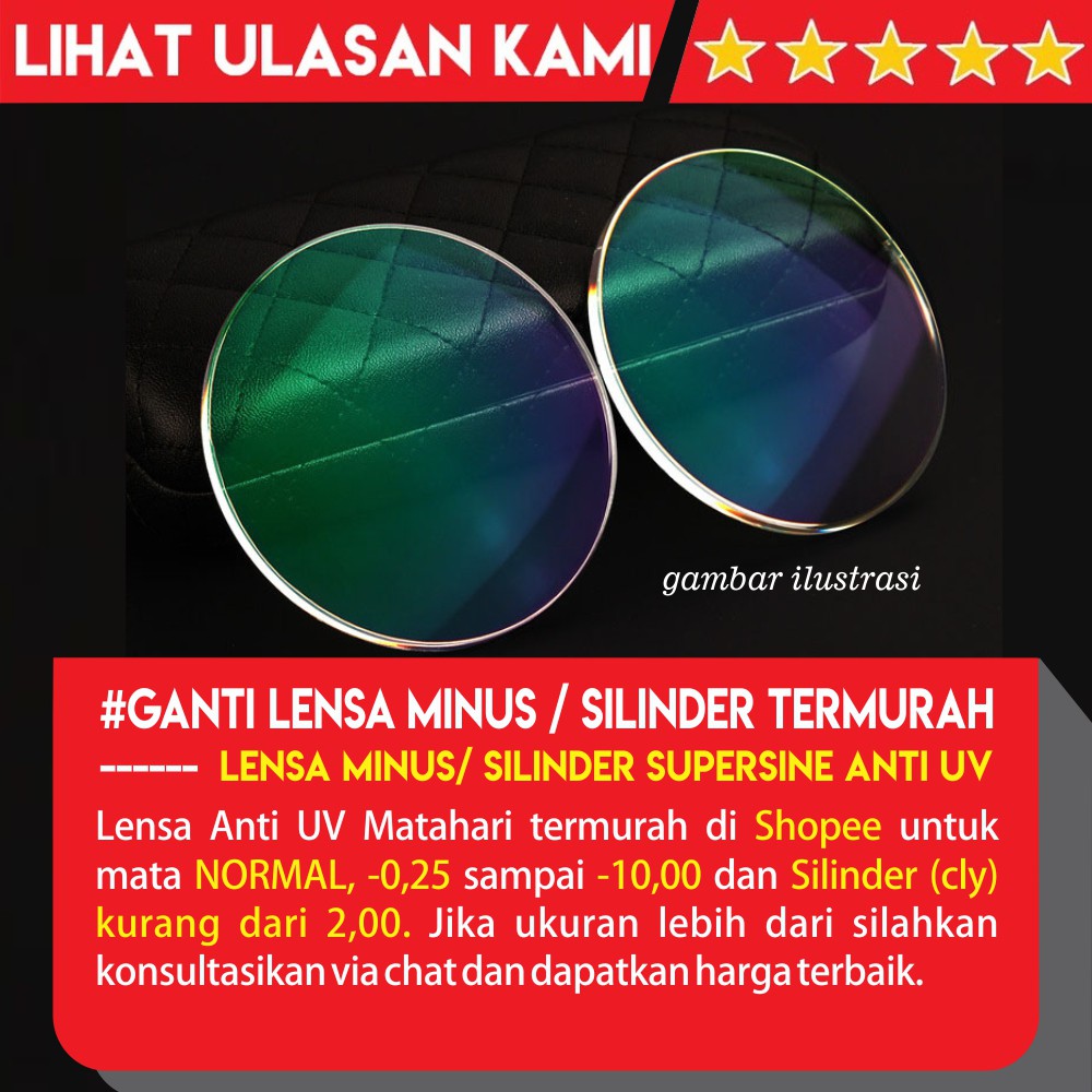 LENSA KACAMATA MINUS ANTI UV OPTIK Telaris Termurah Di Shopee
