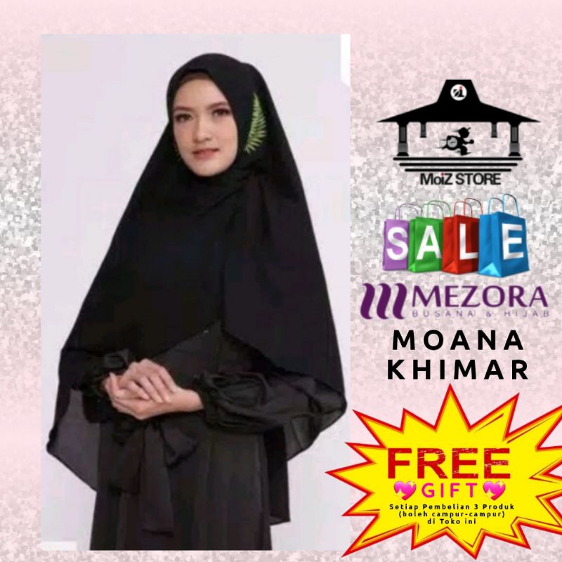 Mezora Moana Khimar Syari Jumbo Voal Payet Umama Saudia Azara Lasercut Laser Cut Bunga Paris Plisket