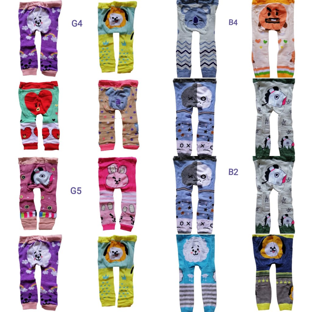 Legging Bayi 0-6 6-12 Buka Kaki Cotton Rich