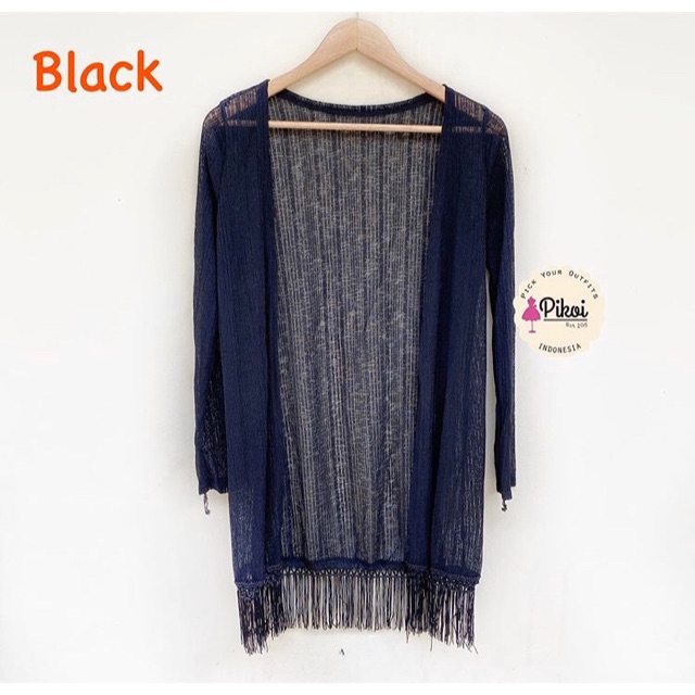 Cardigan brokat murah / cardigan fringe murah / kardigan murah / cardigan rumbai / outer import 2330