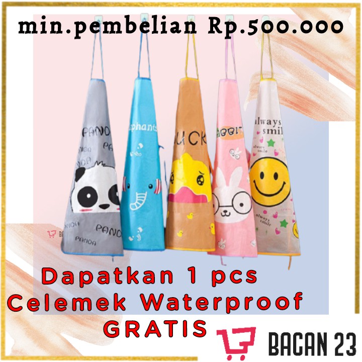 Celemek Dapur / Celemek Waterproof ( Dapatkan Gratis Minimum Pembelian Rp.500.000 )